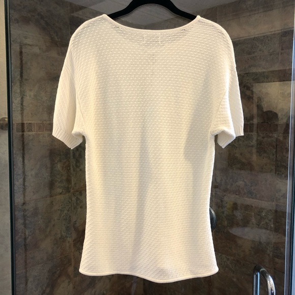 Frame Denim Crochet Lace Up Tee - Picture 7 of 7